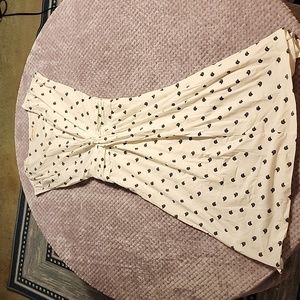 White dress with black kitten faces